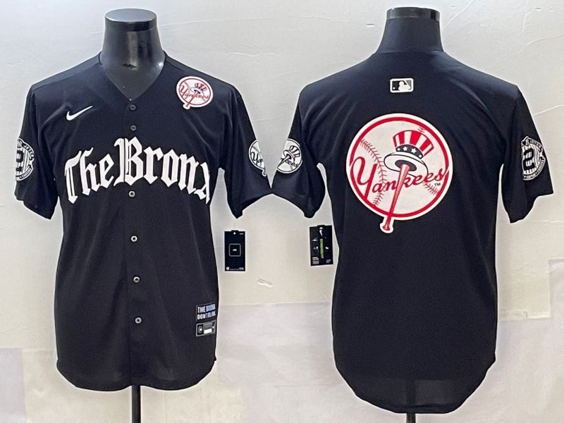 Men 2025 New York Yankees Blank Black Five generations Joint Name Nike MLB Jersey style 27